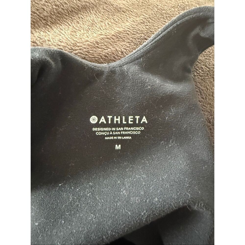 Athleta Black High Neck Crop Racerback Sports Bra Medium - Picture 6 of 6
